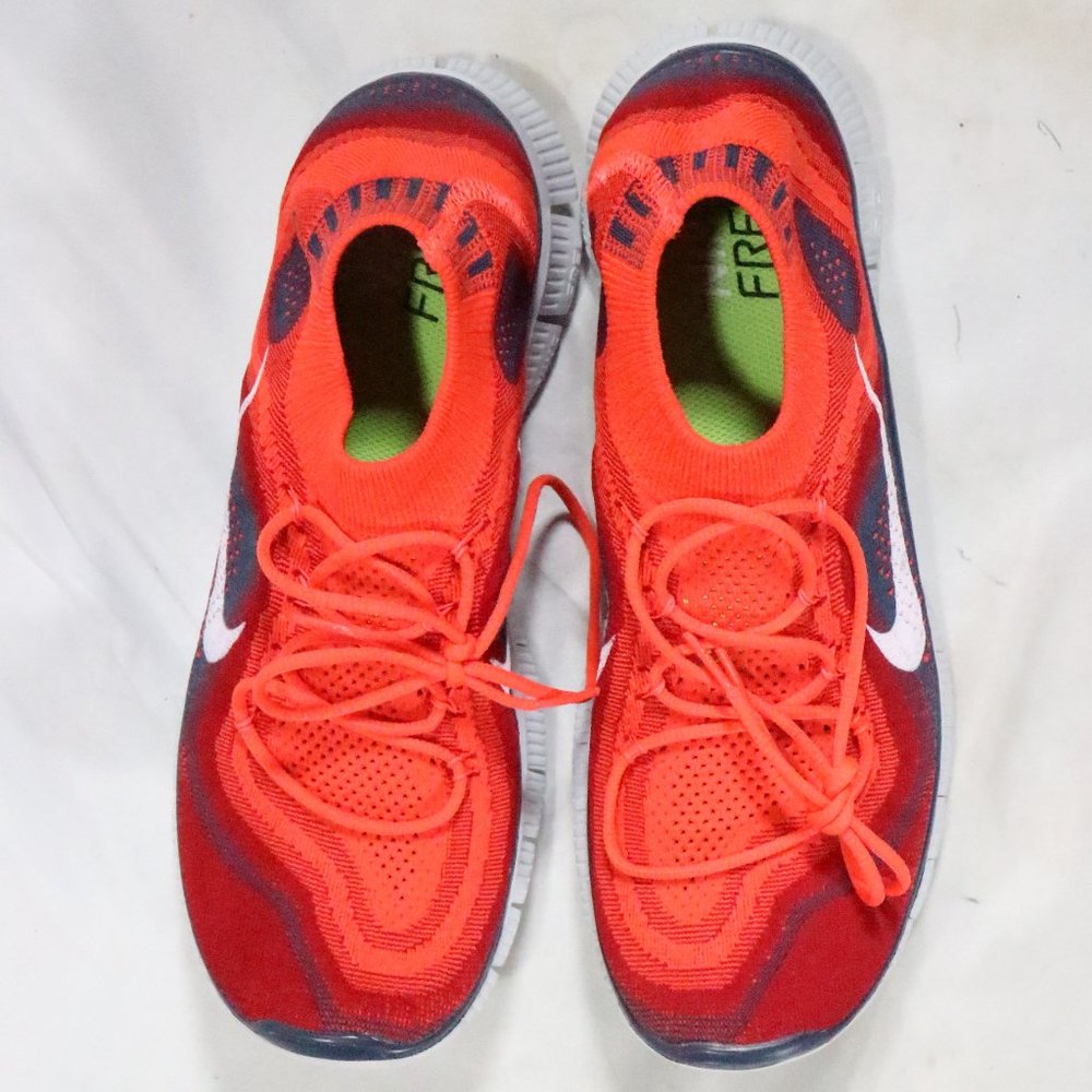 NIKE FREE FLYKNIT+ 'BRIGHT CRIMSON' Running Shoes NEW Sz 12 Men - Picture 9 of 11